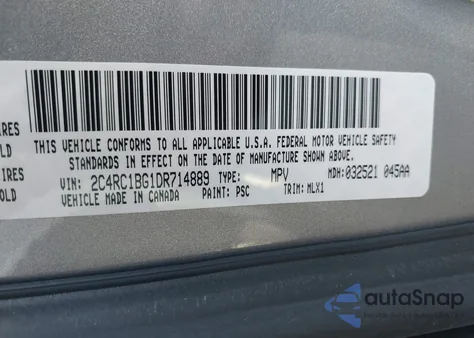 2013 Chrysler Town & Country Touring from USA, damaged, VIN 2C4RC1BG1DR714889
